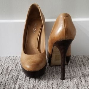 Aldo Brown Platform Heels